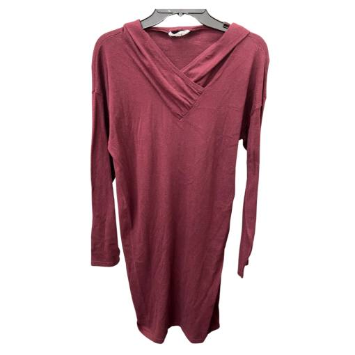 Calvin Klein Burgundy Hooded Dress - No Size - Midi Dress