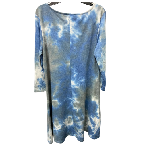 MSK Tie Dye Dress Blue Gray M - Women's Casual Dresses - Image 2