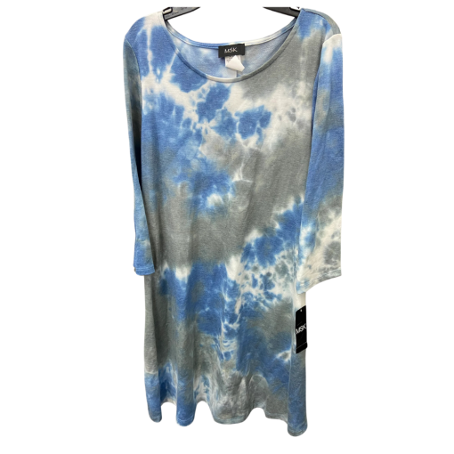 MSK Tie Dye Dress Blue Gray M - Women's Casual Dresses