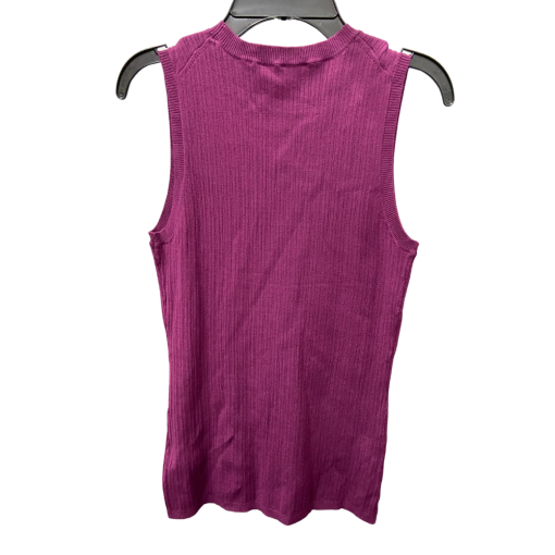 Purple Sleeveless Ribbed Knit Top - Size S - Women's Tank Top - Image 2