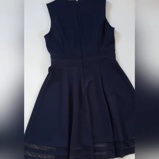 Calvin Klein Navy Fit & Flare Dress - Sleeveless Party Dress - 4P - Image 2