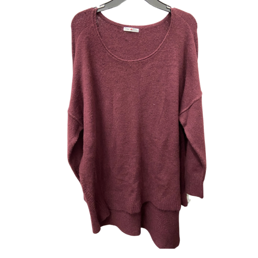 Dex Burgundy Sweater Dress 1X - Women's Knitwear