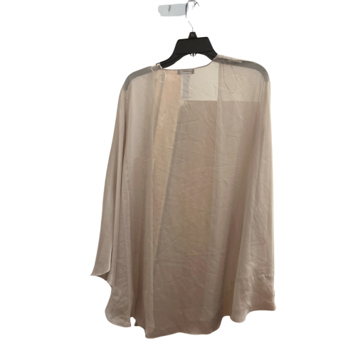 SLNY Beige Chiffon Cover Up Size 14W - Women's Cardigan