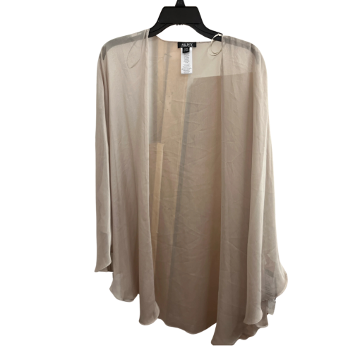 SLNY Beige Chiffon Cover Up Size 14W - Women's Cardigan - Image 2