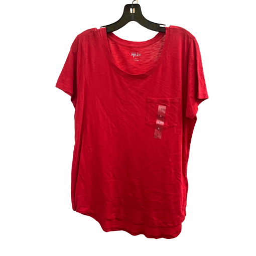 Style & Co Red Pocket Tee Shirt - Size L - Women's Tops