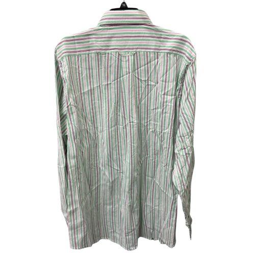 Kirkland Green Striped Button Down Shirt XXL - Men's Dress Shirt - Image 2