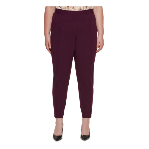 Calvin Klein Plus Burgundy Straight Leg Pants - Work Pants 18W