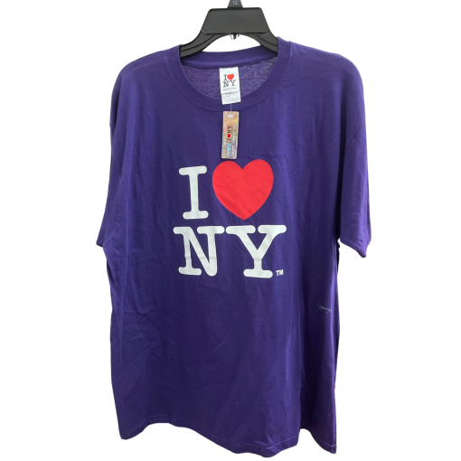 I Love NY Purple T-Shirt Large - NYC Souvenir Tee