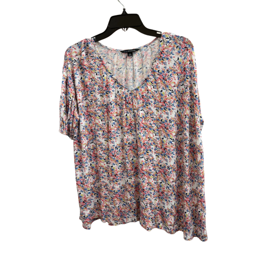 Zac & Rachel Floral Print Top - White - Medium - Blouse