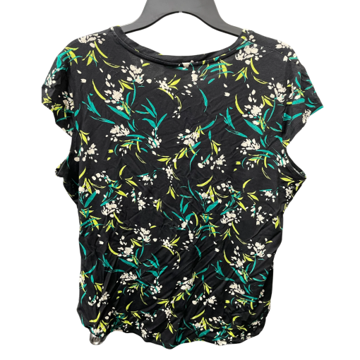 Emaline Black Floral Top Size L - Women's Blouse - Image 2