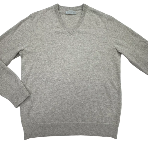 Everlane Gray V-Neck Sweater - Men's XL - Cashmere Knitwear