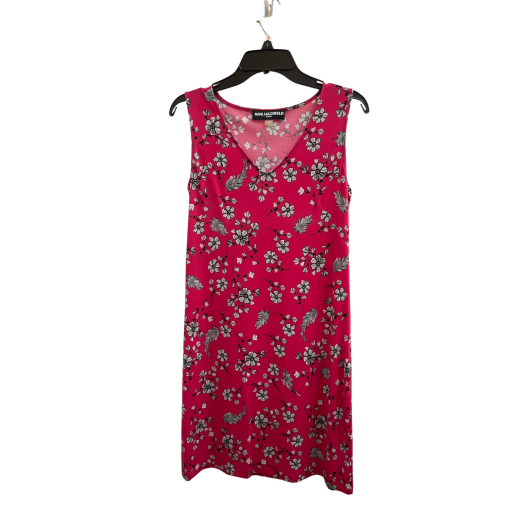 Karl Lagerfeld Floral Dress, Pink, Size 6, Sleeveless Mini Dress