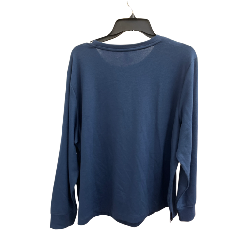 Ideology Navy Blue Chevron Long Sleeve Top 1X - Women's Shirts - Image 2