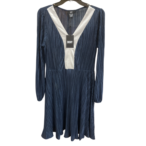 DKNY Navy Pleated Dress Size 10 - Women's Cocktail Dress