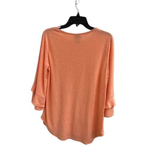 Ruby Rd Peach Blouse Small 3/4 Sleeve Top Women's Clothing - Image 2