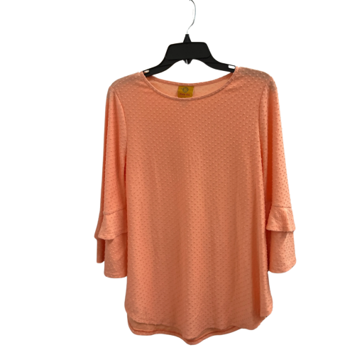 Ruby Rd Peach Blouse Small 3/4 Sleeve Top Women's Clothing