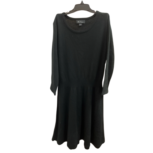 BCX Black Sweater Dress, Size L, Women's Midi Dress