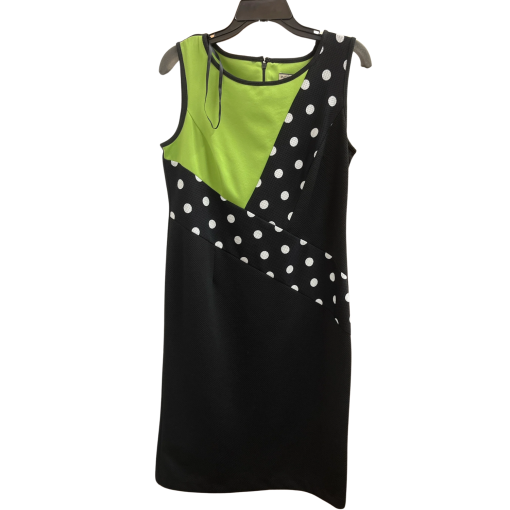 MAYA Brooke Black & Green Polka Dot Dress Size 8 - Cocktail