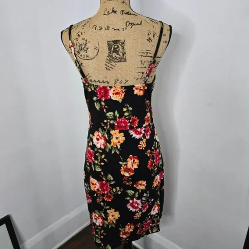 ALMOST FAMOUS Black Floral Bodycon Dress - XL - Party Dress - Image 2