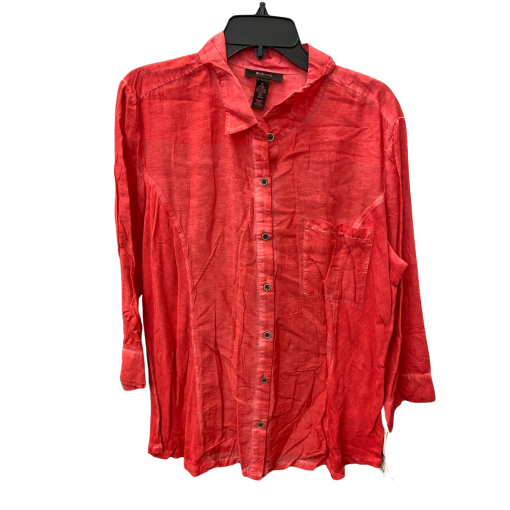 Style & Co XL Red Button Down Shirt - Women's Blouse