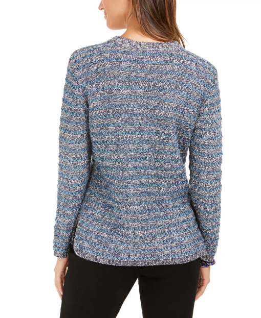 Style & Co Blue Striped Sweater - Women's XX-Large - Knitwear - Image 2