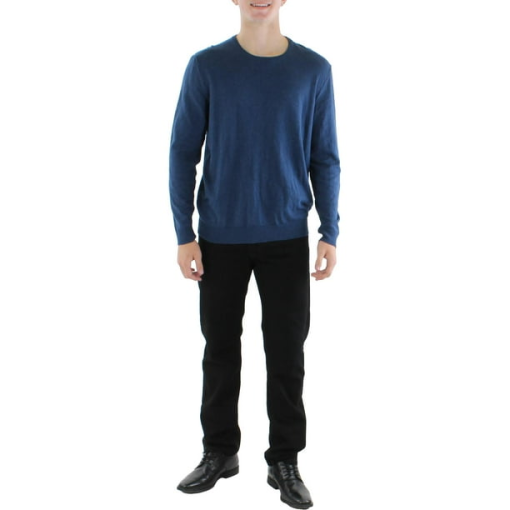 Alfani Men's Blue Crew Neck Sweater - Small - Knit Pullover