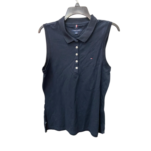 Tommy Hilfiger Sleeveless Polo Shirt Navy Blue L - Women's Top