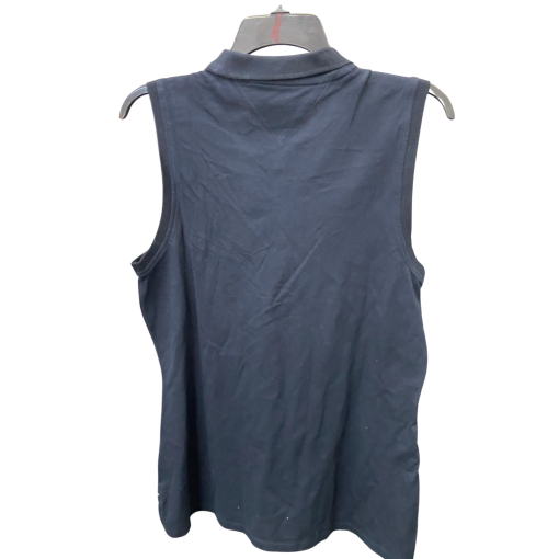 Tommy Hilfiger Sleeveless Polo Shirt Navy Blue L - Women's Top - Image 2