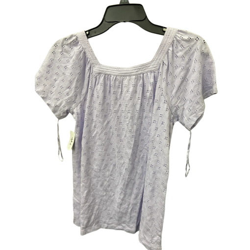 Style & Co Lilac Eyelet Top - Small - Square Neck Blouse - Image 2