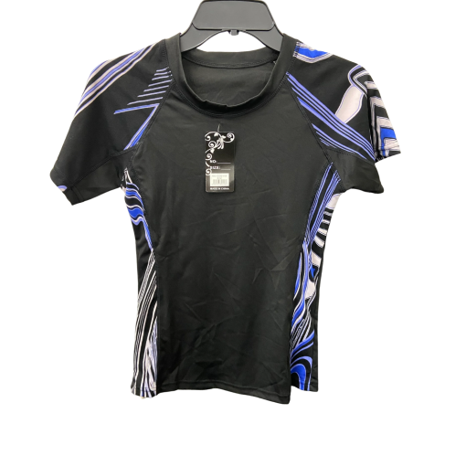 GM Black Short Sleeve Rash Guard S/M - Swim Shirt