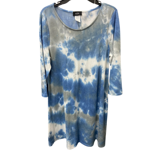 MSK Blue Tie Dye Dress - Size L - Women's Casual Dresses