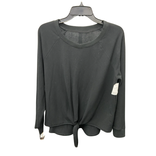 Lacey Chabert Black Tie Front Sweatshirt - Size S - Women's Top