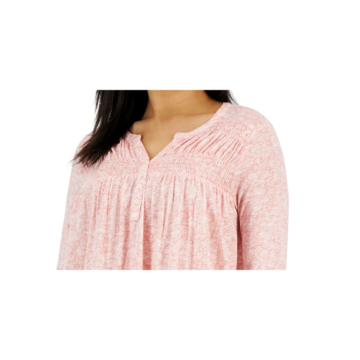 Style & Co Pink Smocked Top Petite L - Women's Blouse - Image 2