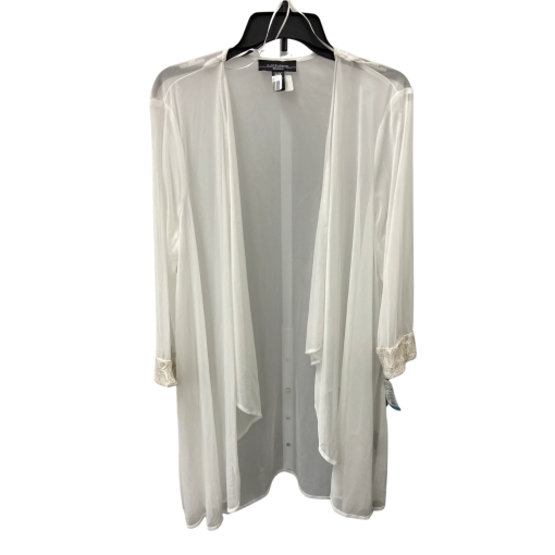 R & M Richards Ivory Cardigan Plus Size 20W - Women's Cover Up