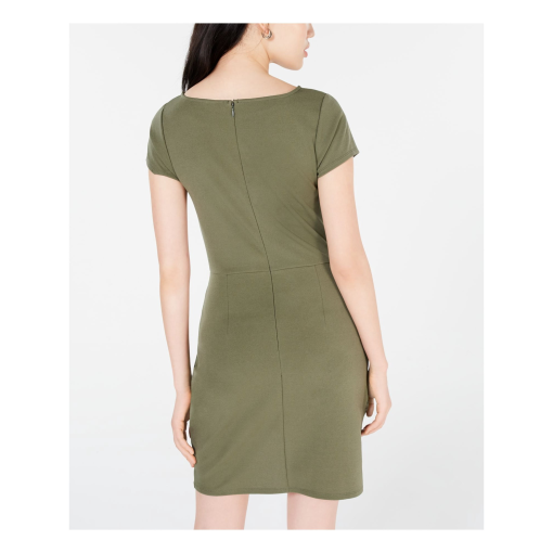 PLANET GOLD Olive Green Ruched Bodycon Dress - XS - Party Dress - Image 2