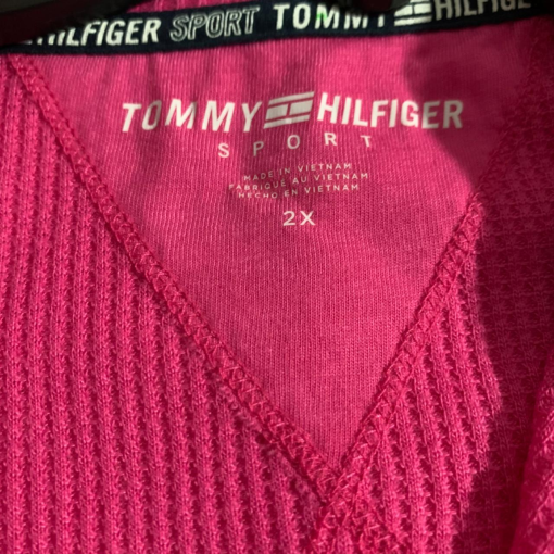 Tommy Hilfiger Plus Pink Pullover Sweatshirt - Women's 1X - Image 3