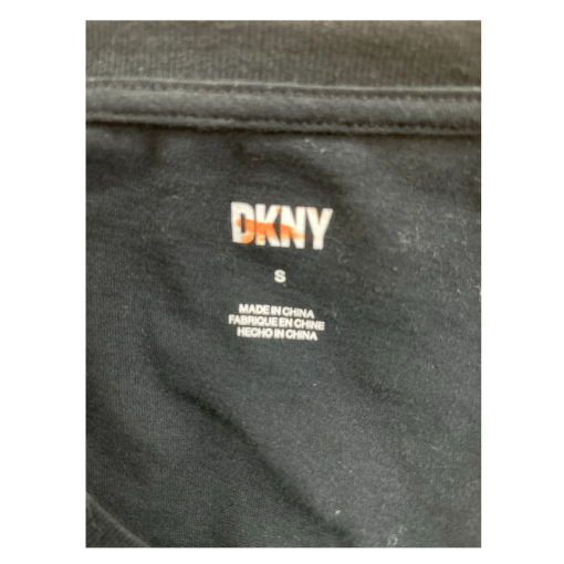 DKNY Women's Black Logo Tee Shirt - Size Small - Top - Image 3