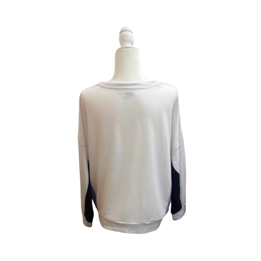 AK Sport White Colorblock Sweatshirt - Medium - Activewear - Image 2