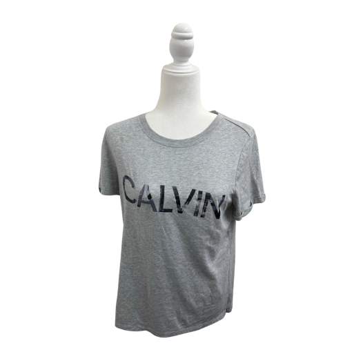 Calvin Klein Gray Tee Shirt Small - Women's Graphic Top