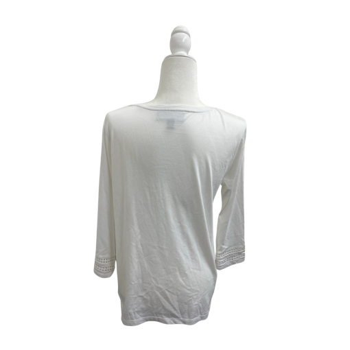 Karen Scott White 3/4 Sleeve Top - Size M - Women's Blouse - Image 2