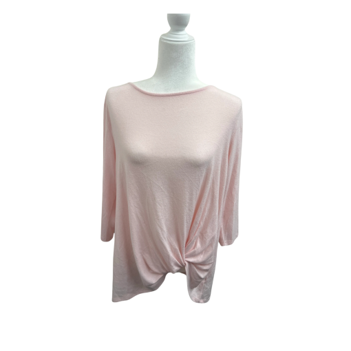 Gibson Look Pink Knot Front Top - Size L - Women's Blouse