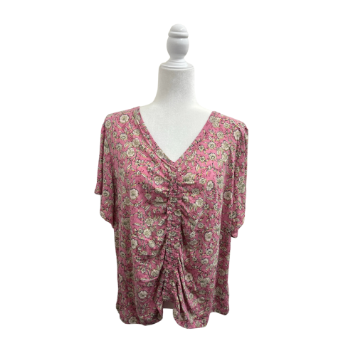 Jessica Simpson 3X Pink Floral Top - Women's Blouse - Image 3