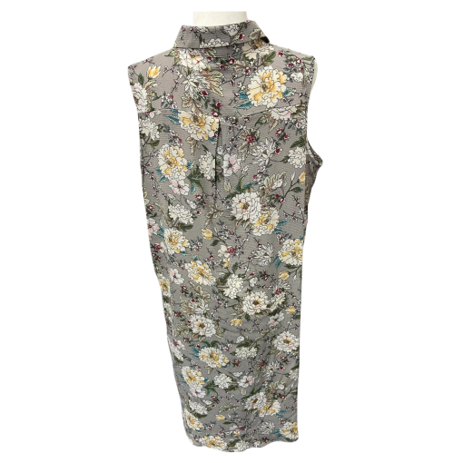 MAX Floral Print Sleeveless Dress Gray XL - Women's Dresses - Image 2