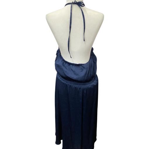 INC Navy Halter Dress Size L | Cocktail Party Outfit - Image 2