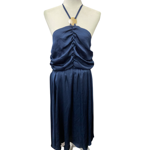 INC Navy Halter Dress Size L | Cocktail Party Outfit