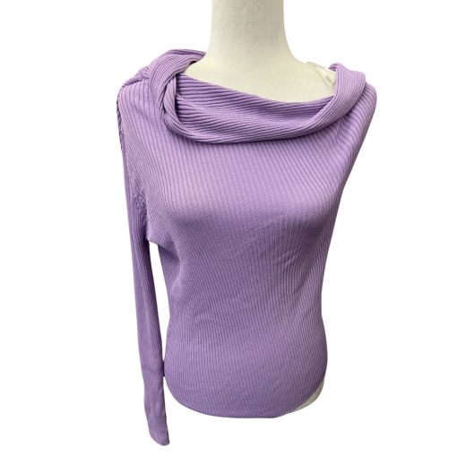 ANTONIO MELANI Lavender Sweater, No Size, Cowl Neck Top