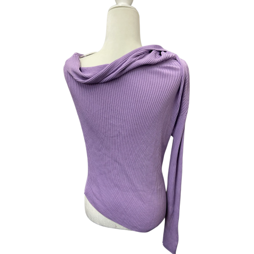 ANTONIO MELANI Lavender Sweater, No Size, Cowl Neck Top - Image 2