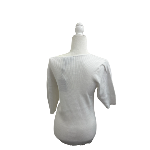 DKNY White Twist Knit Top - XL - Women's Sweater - Image 2