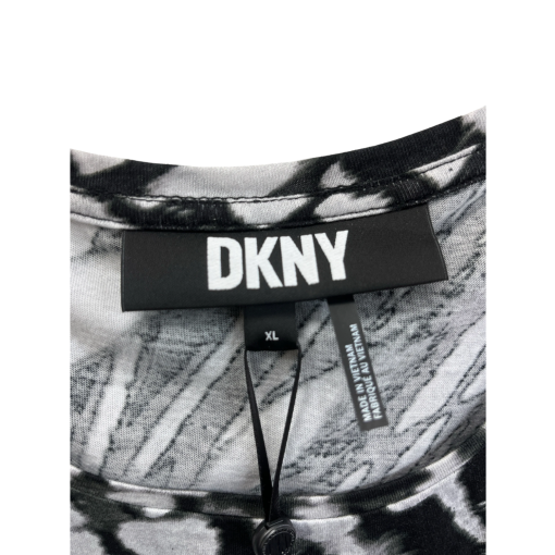 DKNY Black & White Print Top XL - Women's Blouse - Image 3