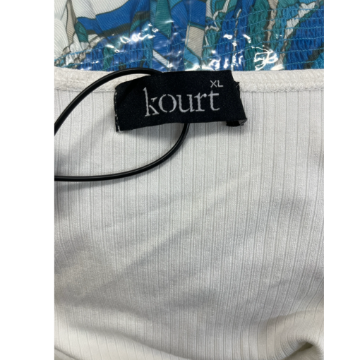 Kourt White Ribbed Tank Top - Women's XL - Square Neck Top - Image 3